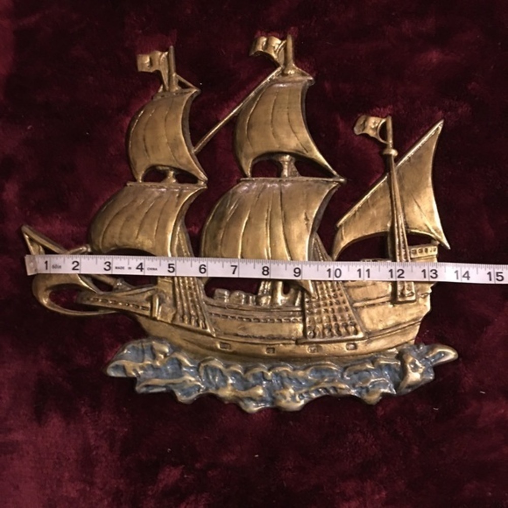 Vintage Brass Galleon ship - Picture 4 of 4